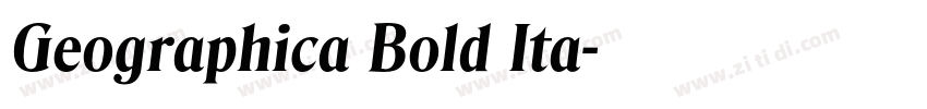 Geographica Bold Ita字体转换